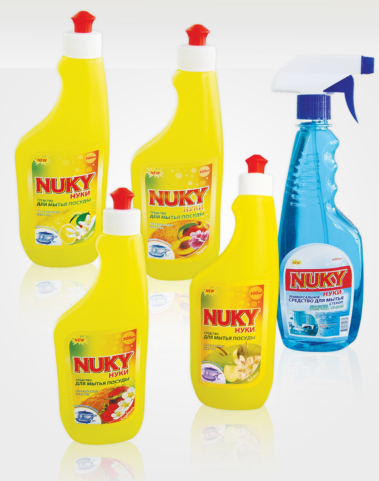 Nuky-Liquid Soap / Dishwashing Liquid / Glass Cleaner: Label Design