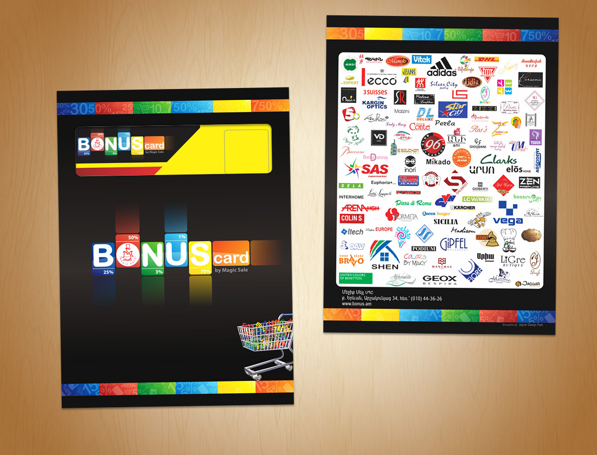 Bonus Card-Discount Cards & Guidebook Design for Magic Sale LLC