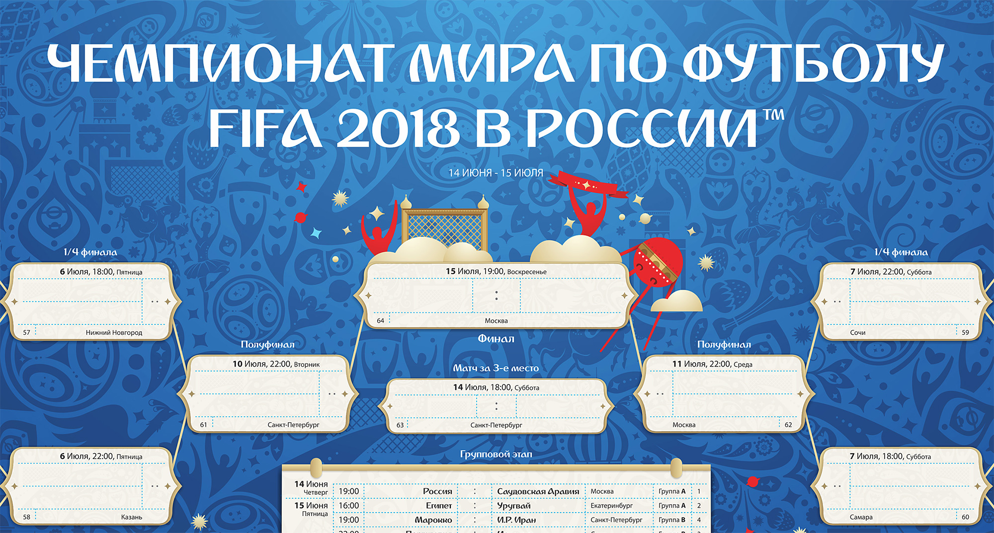 2018 FWC Wallchart-2018 FIFA World Cup Russia Poster Design