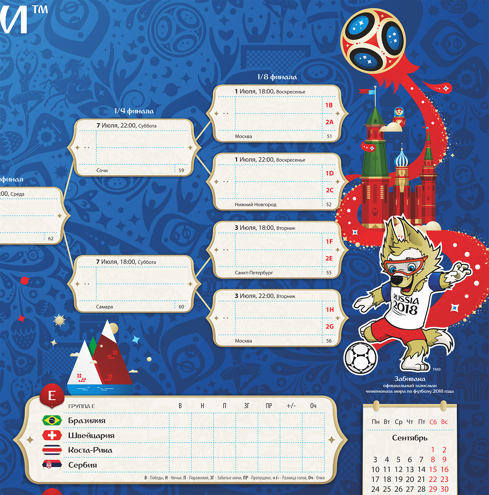 2018 FWC Wallchart-2018 FIFA World Cup Russia Poster Design